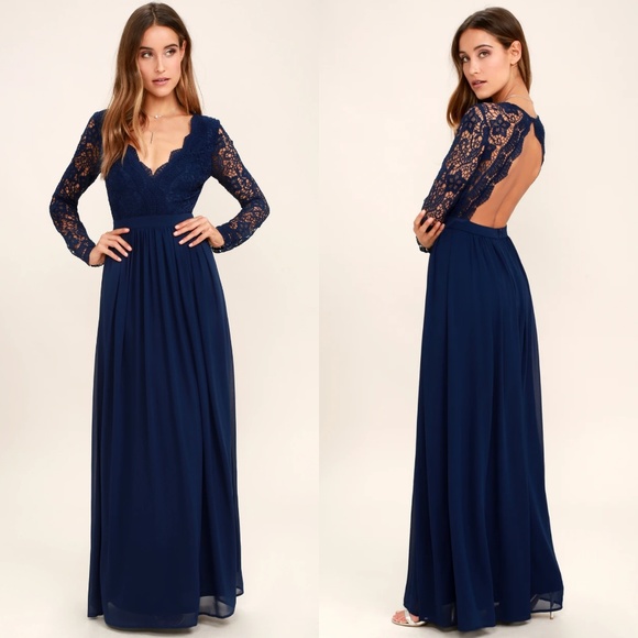 Lulus Dresses & Skirts - Lulu's Awaken My Love Long Sleeve Lace Maxi Dress